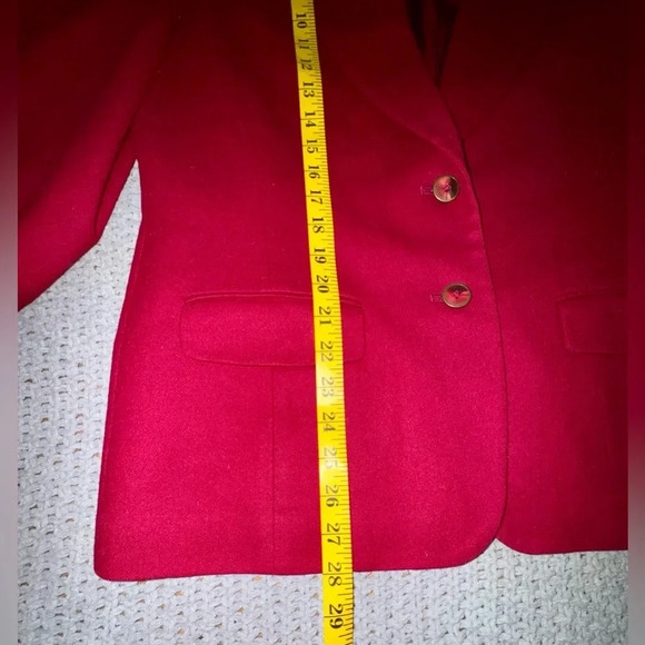 Vintage Pendelton Red Burgundy Wool Blazer size 16 - Picture 5 of 7